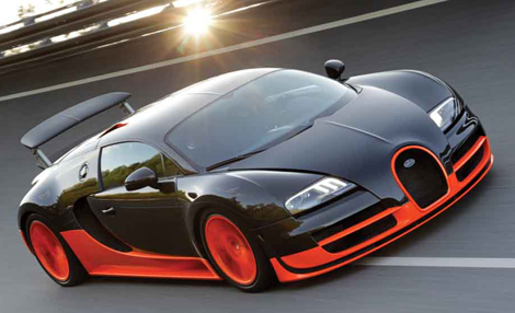 de auto bij het horloge: de Bugatti Veyron Super Sport