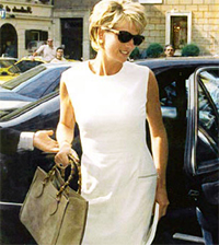 Lady Diana met Gucci tas