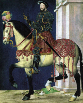 Koning François I, hier zonder horloge