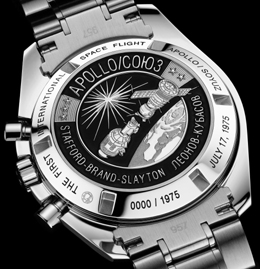 kastbodem van de Speedmaster Professional Apollo-Soyuz 