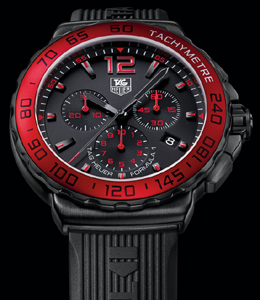 TAG Heuer Formula 1 Chronograph Black & Red Bezel - klik aan voor een grote afbeelding