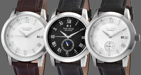 enkele modellen uit de Van Speyk horloge collectie - klik aan voor een grote afbeelding