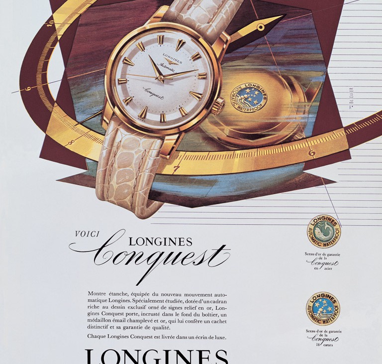 1954-advertentie Longines Conquest