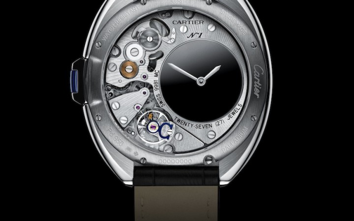 Clé de Cartier Mysterious Hour horloge witgoud