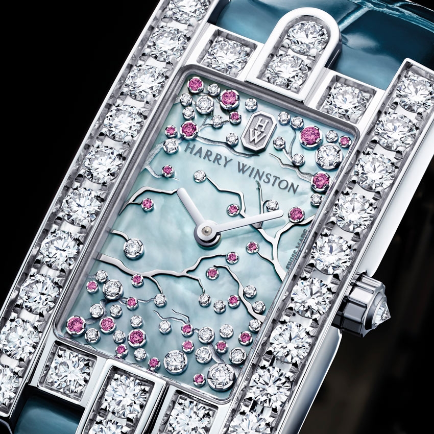 Harry Winston luxe horloge Avenue Classic Cherry Blossom 