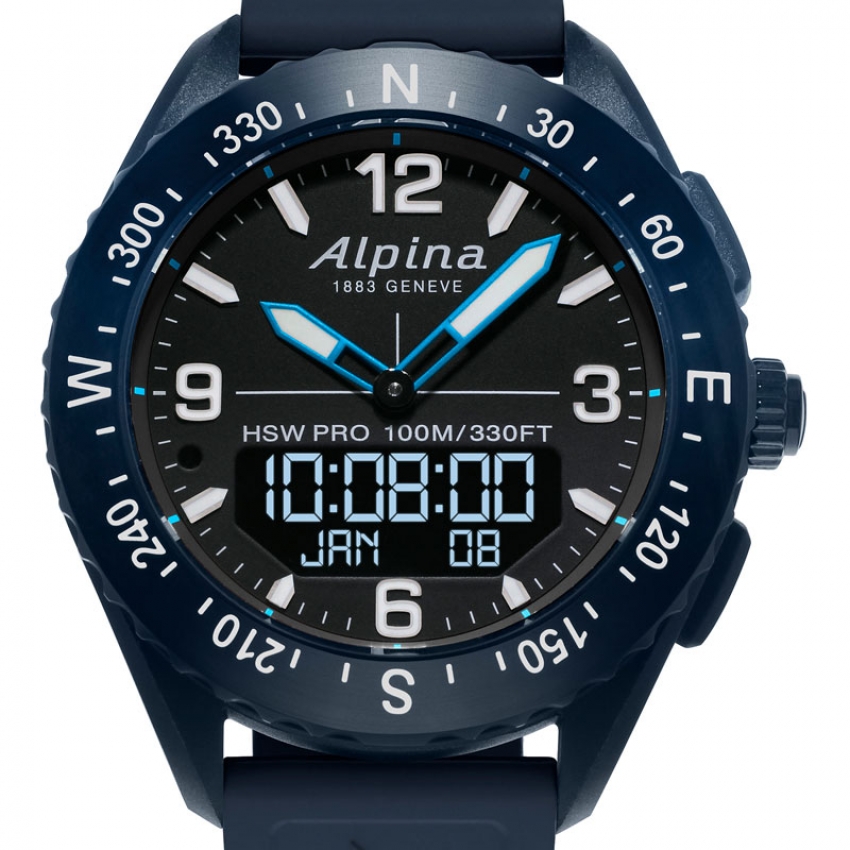 Alpina AlpinerX met blauwe elementen
