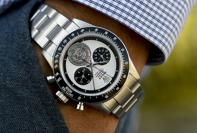 Label Noir bouwt een Rolex Daytona met tourbillon
