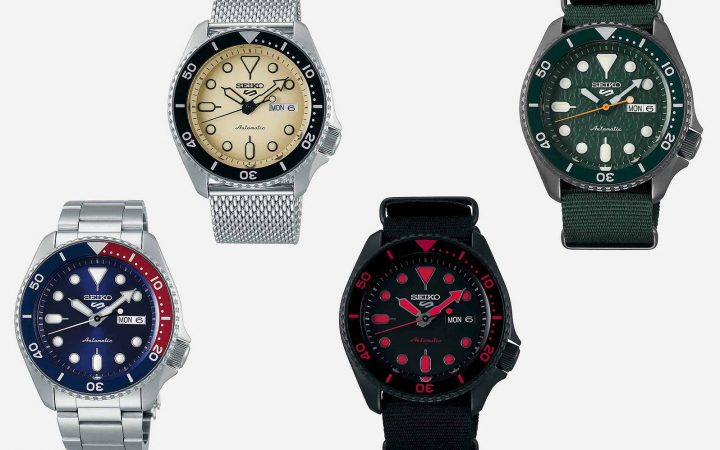 Vier voorbeelden uit vijf nieuwe lijnen van de Seiko 5 collectie |  Horloge.info